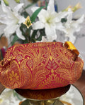 Bolso Baguette Vino Brocado
