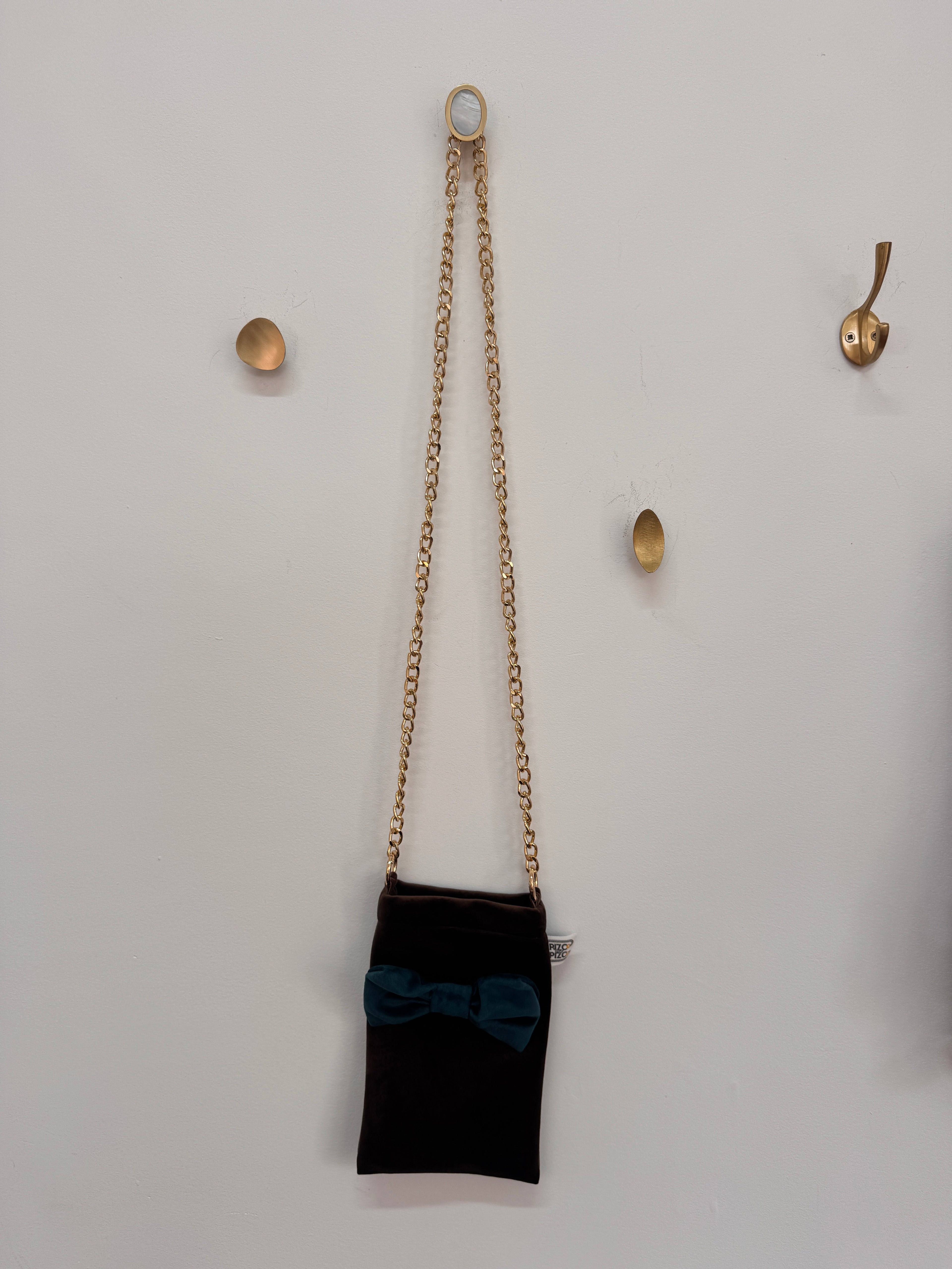 Blue Animal Print Baguette Bag