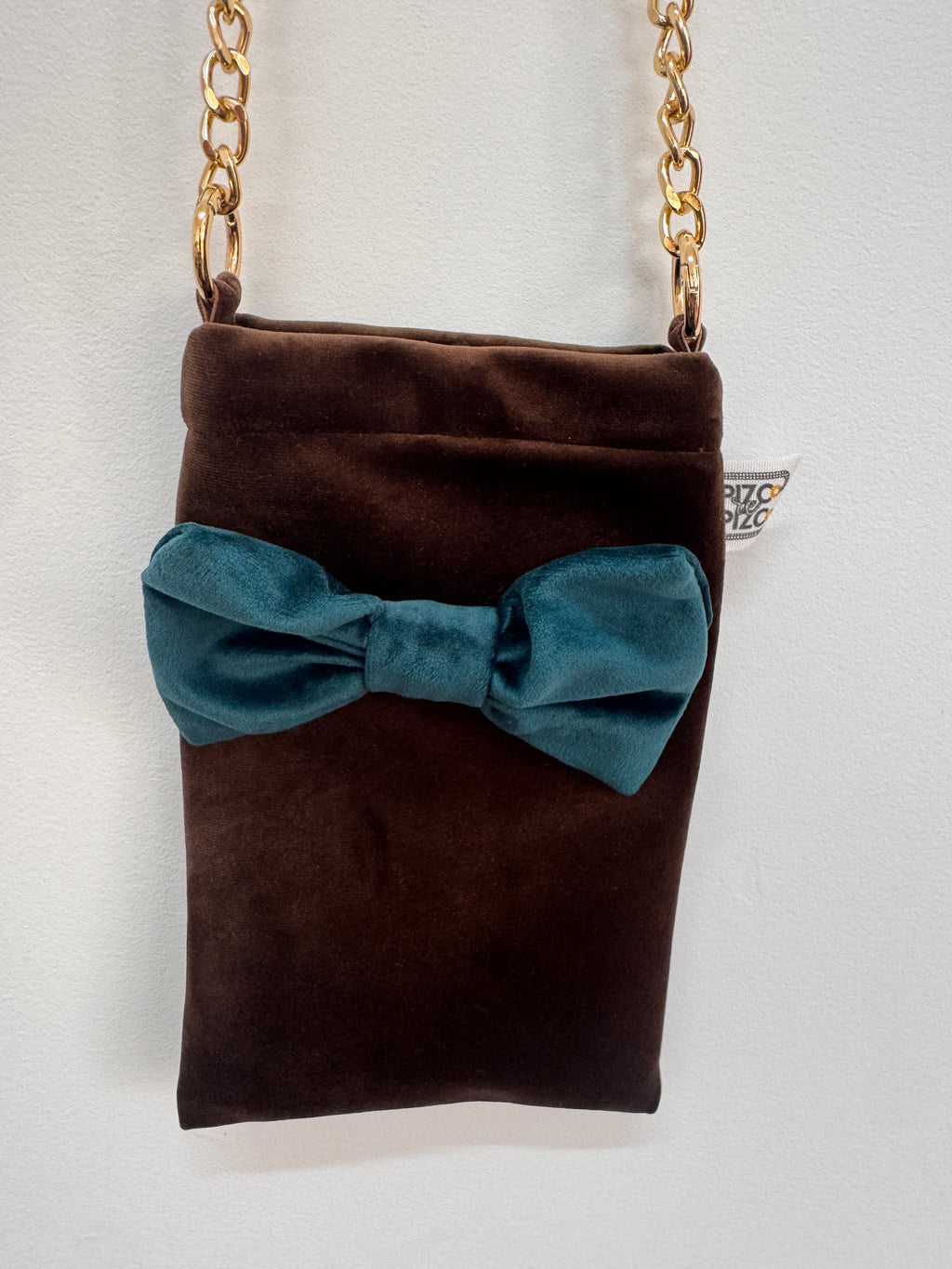Blue Animal Print Baguette Bag