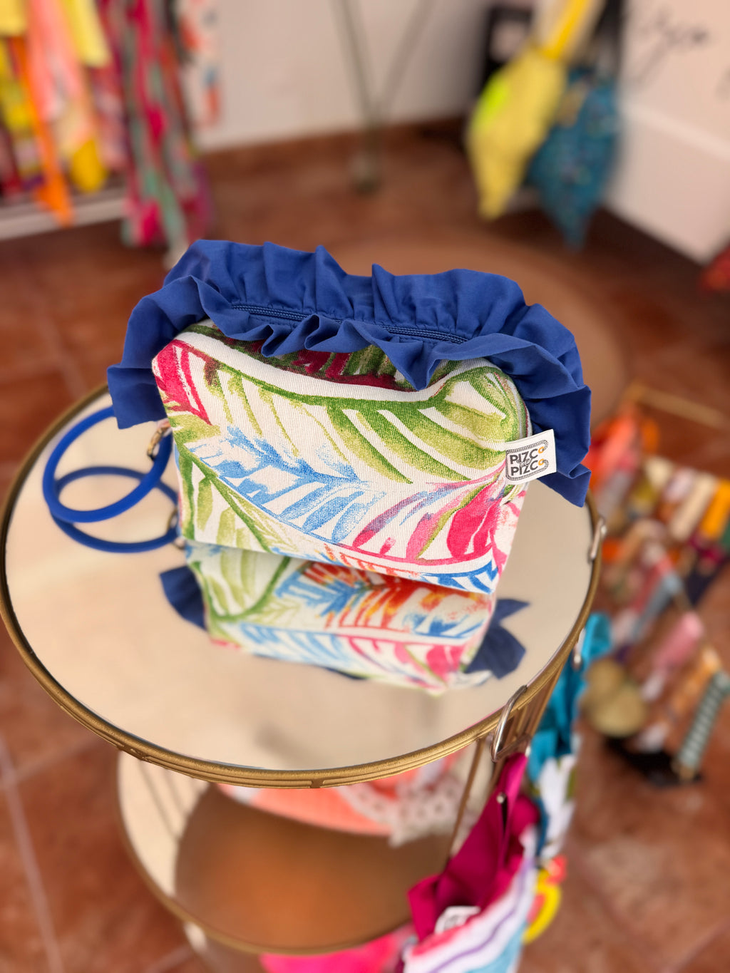 Neon Pink Gingham Toiletry Bag