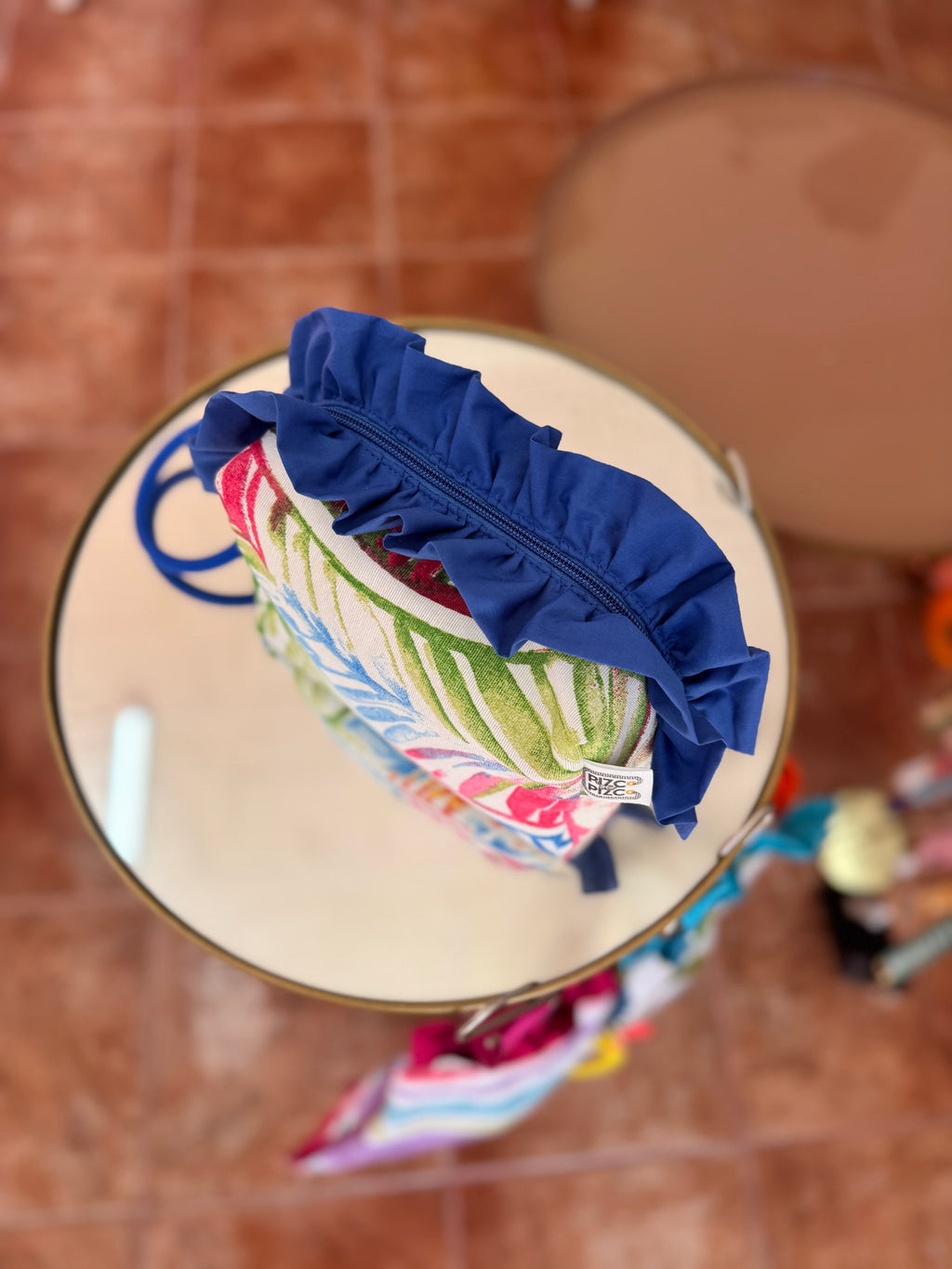 Neon Pink Gingham Toiletry Bag
