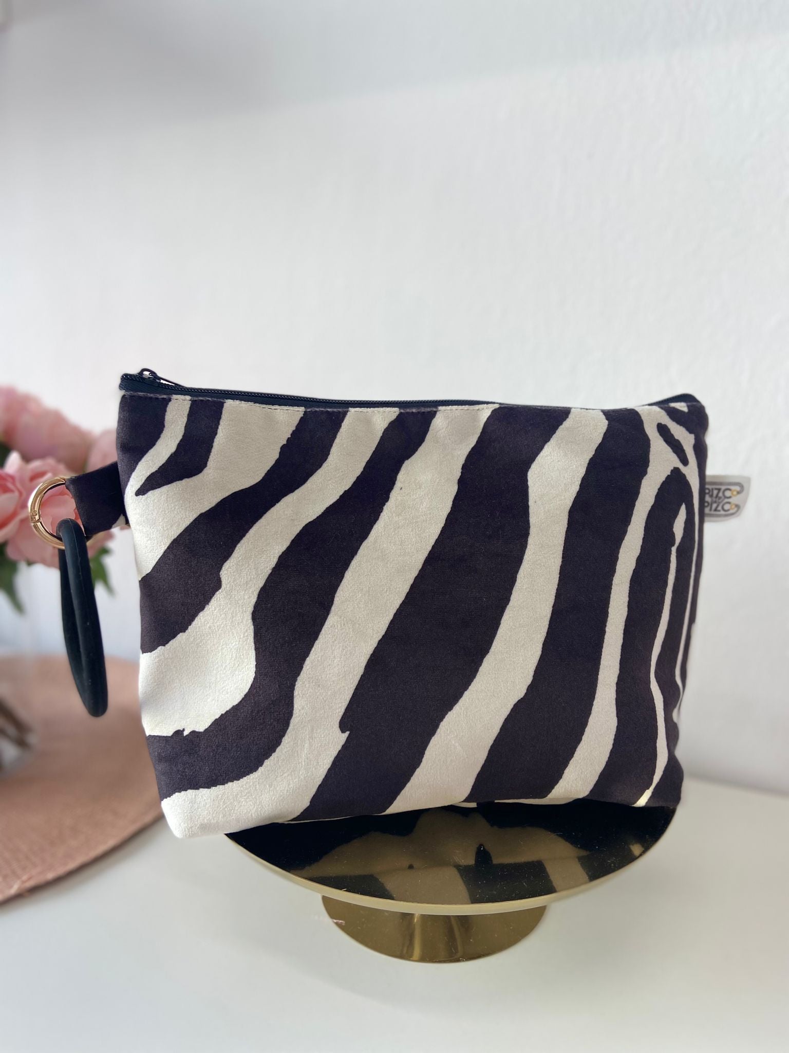 Animal Print Zebra Toiletry Bag